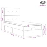 vidaXL Polohovací postel s matrací Čierna 90 x 190 cm Zamat – Obrázok 11