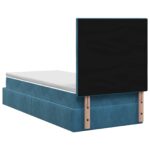 vidaXL Polohovací postel s matrací Tmavomodrá 100 x 200 cm Zamat – Obrázok 8