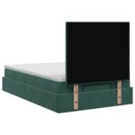 vidaXL Polohovací postel s matrací Tmavozelená 120 x 200 cm Zamat – Obrázok 8