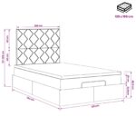 vidaXL Polohovací postel s matrací Tmavomodrá 120 x 190 cm Zamat – Obrázok 11