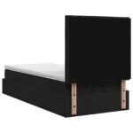 vidaXL Ottoman posteľ s matracom a LED Čierna 80 x 200 cm Látka – Obrázok 8