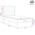 vidaXL Ottoman posteľ s matracom a LED Čierna 90 x 190 cm Látka – Obrázok 12