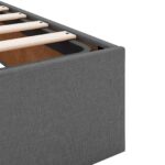 vidaXL Ottoman posteľ s matracom a LED Tmavosivá 100 x 200 cm Látka – Obrázok 10