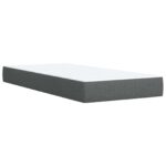 vidaXL Ottoman posteľ s matracom a LED Tmavosivá 100 x 200 cm Látka – Obrázok 5