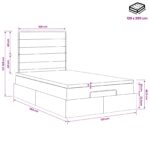 vidaXL Ottoman posteľ s matracom a LED Tmavosivá 120 x 200 cm Látka – Obrázok 12
