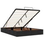 vidaXL Ottoman posteľ s matracom a LED Čierna 140 x 190 cm Látka – Obrázok 4