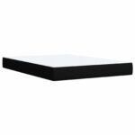 vidaXL Ottoman posteľ s matracom a LED Čierna 140 x 190 cm Látka – Obrázok 5