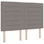 vidaXL Ottoman posteľ s matracom a LED Sivohnedá 140 x 190 cm Látka – Obrázok 3
