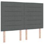 vidaXL Ottoman posteľ s matracom a LED Tmavosivá 140 x 200 cm Látka – Obrázok 3