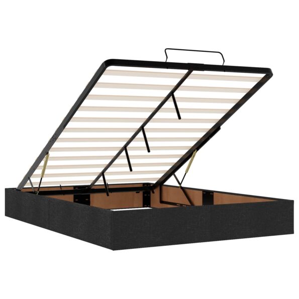vidaXL Ottoman posteľ s matracom a LED Čierna 140 x 200 cm Látka – Obrázok 4