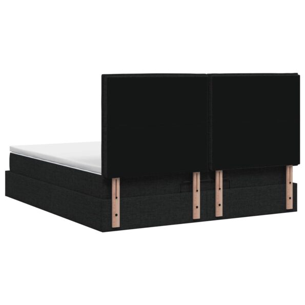 vidaXL Ottoman posteľ s matracom a LED Čierna 140 x 200 cm Látka – Obrázok 8