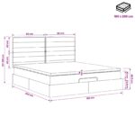 vidaXL Ottoman posteľ s matracom a LED Modrá 180 x 200 cm Látka – Obrázok 12