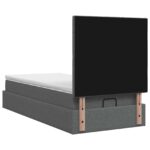vidaXL Ottoman posteľ s matracom a LED Tmavosivá 80 x 200 cm Látka – Obrázok 8