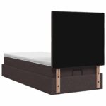 vidaXL Ottoman posteľ s matracom a LED Tmavohnedá 80 x 200 cm Látka – Obrázok 8