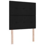 vidaXL Ottoman posteľ s matracom a LED Čierna 90 x 190 cm Látka – Obrázok 3