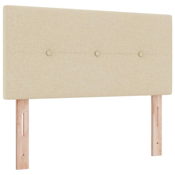 vidaXL Ottoman posteľ s matracom a LED Krémová 120 x 190 cm Látka – Obrázok 3