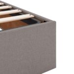 vidaXL Ottoman posteľ s matracom a LED Sivohnedá 140 x 190 cm Látka – Obrázok 10