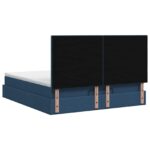 vidaXL Ottoman posteľ s matracom a LED Modrá 140 x 190 cm Látka – Obrázok 8