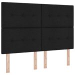 vidaXL Ottoman posteľ s matracom a LED Čierna 160 x 200 cm Látka – Obrázok 3