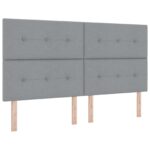 vidaXL Ottoman posteľ s matracom a LED Svetlosivá 180 x 200 cm Látka – Obrázok 3