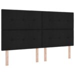 vidaXL Ottoman posteľ s matracom a LED Čierna 180 x 200 cm Látka – Obrázok 3