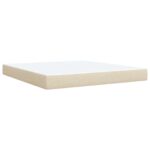 vidaXL Ottoman posteľ s matracom a LED Krémová 180 x 200 cm Látka – Obrázok 5