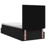 vidaXL Ottoman posteľ s matracom a LED Čierna 100 x 200 cm Látka – Obrázok 8