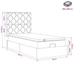 vidaXL Ottoman posteľ s matracom a LED Modrá 100 x 200 cm Látka – Obrázok 12