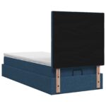 vidaXL Ottoman posteľ s matracom a LED Modrá 100 x 200 cm Látka – Obrázok 8