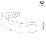 vidaXL Ottoman posteľ s matracom a LED Modrá 120 x 190 cm Látka – Obrázok 12
