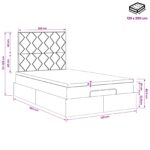 vidaXL Ottoman posteľ s matracom a LED Čierna 120 x 200 cm Látka – Obrázok 12
