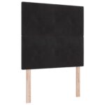 vidaXL Ottoman posteľ s matracom a LED Čierna 90 x 190 cm Zamat – Obrázok 3