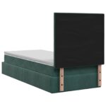 vidaXL Ottoman posteľ s matracom a LED Tmavozelená 90 x 190 cm Zamat – Obrázok 8