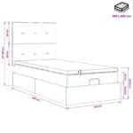 vidaXL Ottoman posteľ s matracom a LED Čierna 100 x 200 cm Zamat – Obrázok 12
