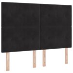 vidaXL Ottoman posteľ s matracom a LED Čierna 140 x 200 cm Zamat – Obrázok 3