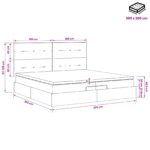 vidaXL Ottoman posteľ s matracom a LED Svetlosivá 200 x 200 cm Zamat – Obrázok 12
