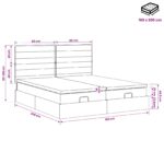 vidaXL Ottoman posteľ s matracom a LED Tmavosivá 160 x 200 cm Látka – Obrázok 12