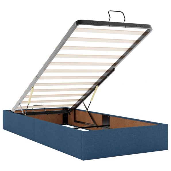 vidaXL Ottoman posteľ s matracom a LED Modrá 180 x 200 cm Látka – Obrázok 4
