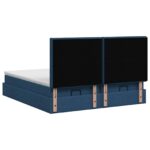 vidaXL Ottoman posteľ s matracom a LED Modrá 180 x 200 cm Látka – Obrázok 8
