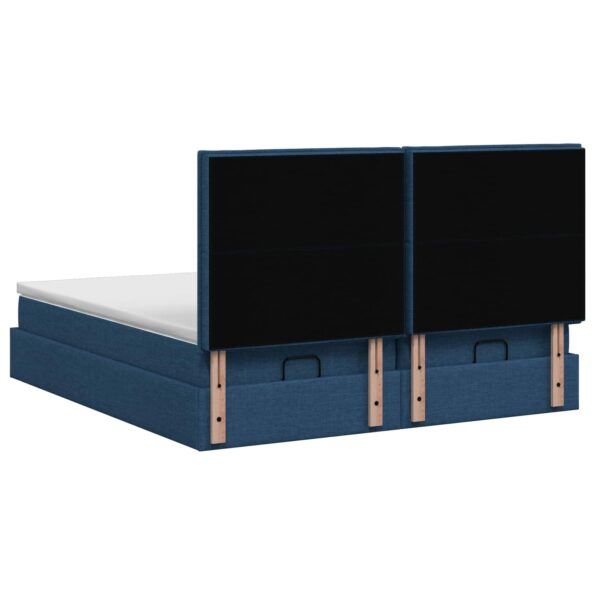 vidaXL Ottoman posteľ s matracom a LED Modrá 180 x 200 cm Látka – Obrázok 8