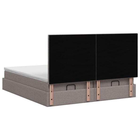 vidaXL Ottoman posteľ s matracom a LED Sivohnedá 160 x 200 cm Látka – Obrázok 8