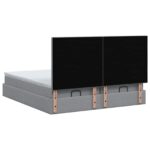 vidaXL Ottoman posteľ s matracom a LED Svetlosivá 180 x 200 cm Látka – Obrázok 8