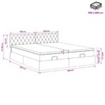 vidaXL Ottoman posteľ s matracom a LED Tmavozelená 200 x 200 cm Zamat – Obrázok 12