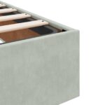 vidaXL Ottoman posteľ s matracom a LED Svetlosivá 200 x 200 cm Zamat – Obrázok 10