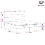 vidaXL Ottoman posteľ s matracom a LED Tmavozelená 200 x 200 cm Zamat – Obrázok 12