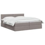 vidaXL Postel s úložným prostorem a matrací Sivohnedá 140 x 200 cm – Obrázok 2