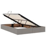 vidaXL Postel s úložným prostorem a matrací Sivohnedá 140 x 200 cm – Obrázok 4