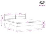 vidaXL Postel s úložným prostorem a matrací Svetlosivá 160 x 200 cm – Obrázok 11