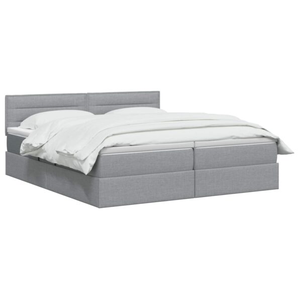 vidaXL Postel s úložným prostorem a matrací Svetlosivá 160 x 200 cm – Obrázok 2