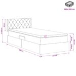 vidaXL Úložná posteľ s čelnou doskou Čierna 100 x 200 cm Zamat – Obrázok 11